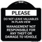 Signmission Do Not Leave Valuables in Plain View Management Not Responsible for ANY Theft, A-DES-BW-1818-23280 A-DES-BW-1818-23280 - alternate 1